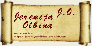 Jeremija Olbina vizit kartica